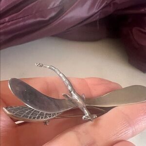Vintage Sterling Silver Large 3D Dragon Fly Brooch